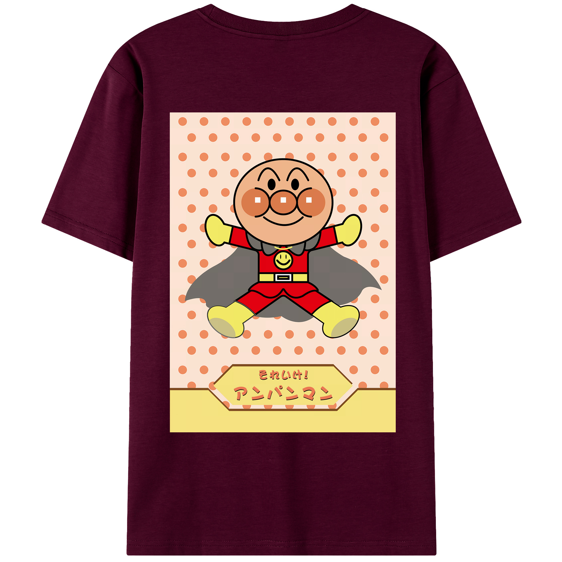 （画像用） アンパンマン Anpanman レディース半袖Tシャツ(バックプリント)